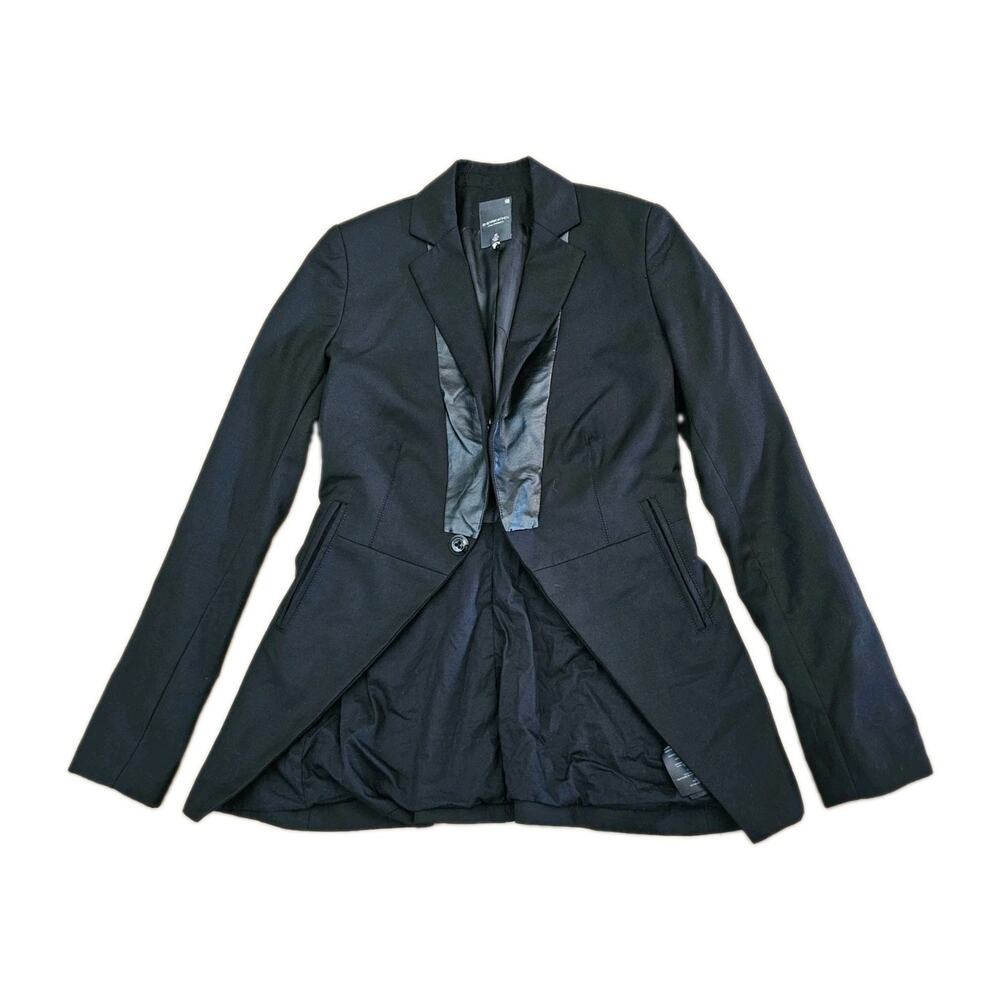 Gstar Raw Women’s Black Blazer Size 36 Snap Button MAE LEAN